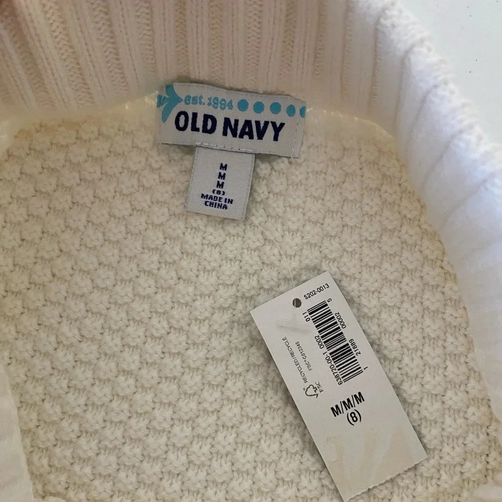 NWT‎ | Old Navy girl’s cream knit sweater miniskirt — medium
